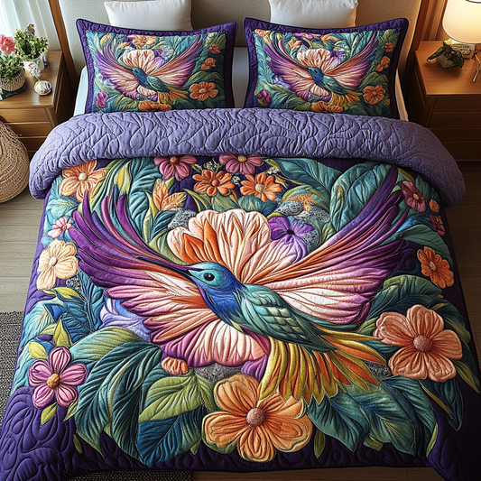 Blossom Flight 3-Piece Quilted Bedding Set NCU0VH2012