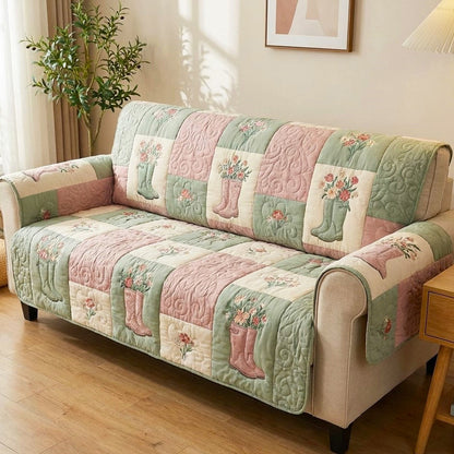 Blossom Garden Quilted Sofa Cover NCU0TV1791
