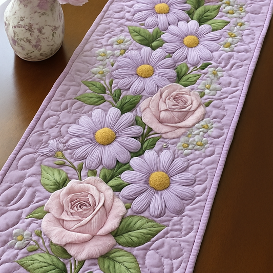 Blossom Glow Quilted Table Runner NCU0VH4577