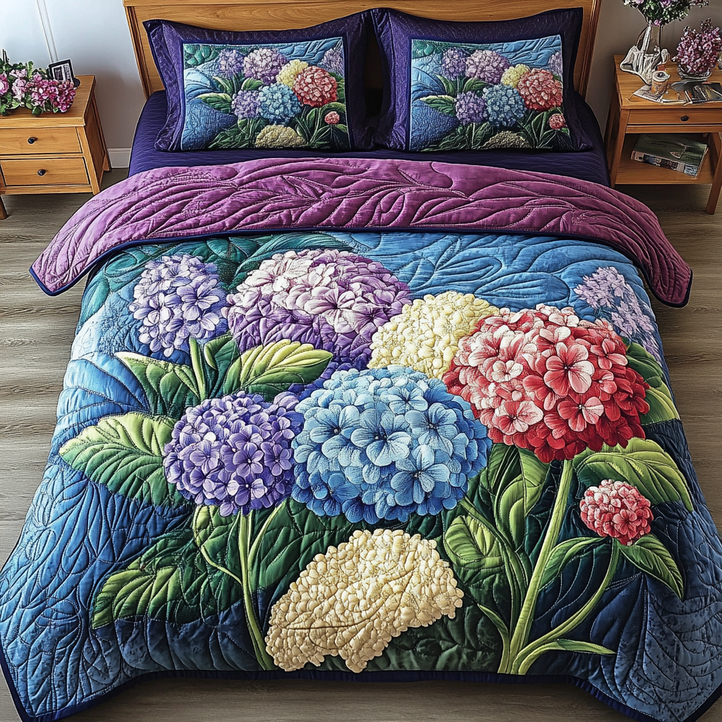 Blossom Haven 3-Piece Quilted Bedding Set NCU0VH3469