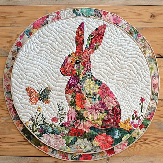 Blossom Hop Quilted Round Mat NCU0NT8079