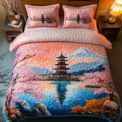 Blossom Horizon 3-Piece Quilted Bedding Set NCU0NT7380
