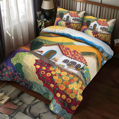 Blossom Lane 3-Piece Quilted Bedding Set NCU0PT5768