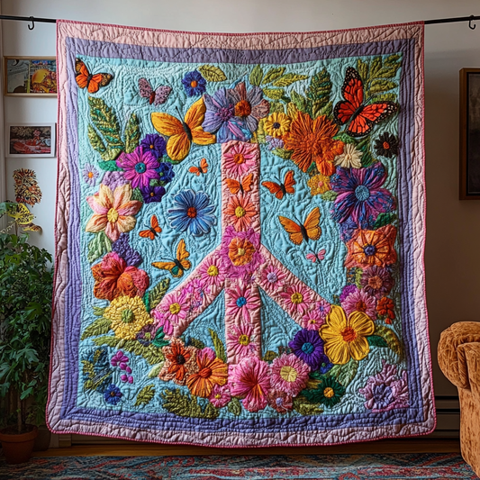 Blossom Peace Quilted Blanket NCU0DK6463