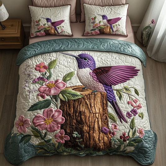 Blossom Perch 3-Piece Quilted Bedding Set NCU0NT4795