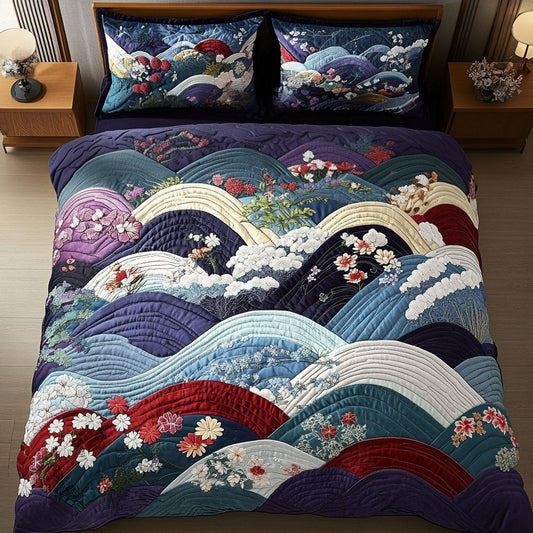 Blossom Petals 3-Piece Quilted Bedding Set NCU0PT6529