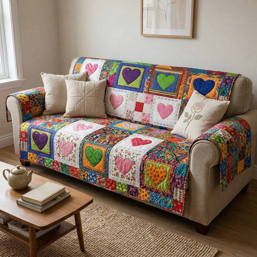 Blossom Porch Quilted Sofa Cover NCU0XD2546