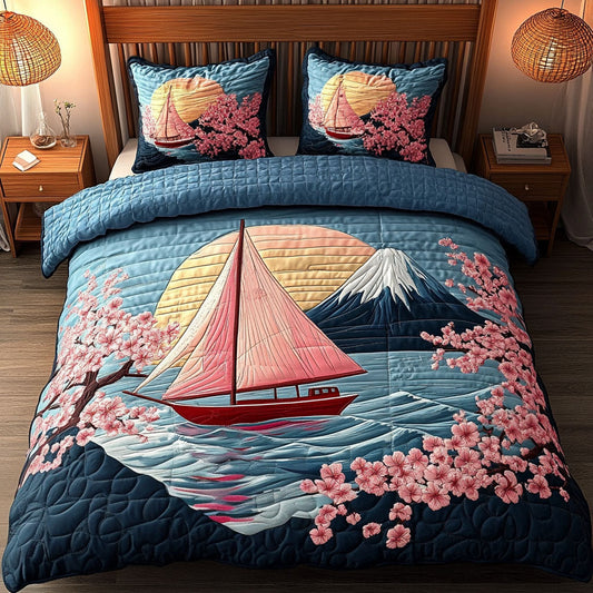 Blossom Sail 3-Piece Quilted Bedding Set NCU0PT6523