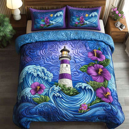 Blossom Shore 3-Piece Quilted Bedding Set NCU0NT7235