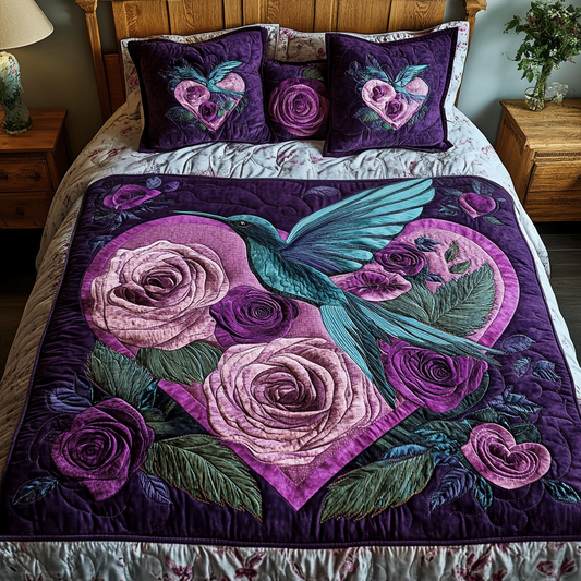 Blossom Soar 3-Piece Quilted Bedding Set NCU0VH1630