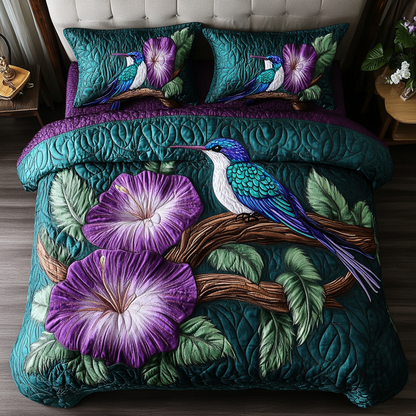 Blossom Wings 3-Piece Quilted Bedding Set NCU0VH5004