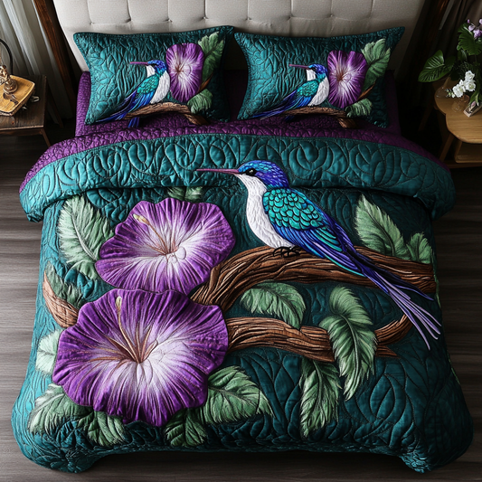 Blossom Wings 3-Piece Quilted Bedding Set NCU0VH5004