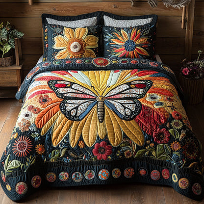 Blossom Wingscape 3-Piece Quilted Bedding Set NCU0PT3478