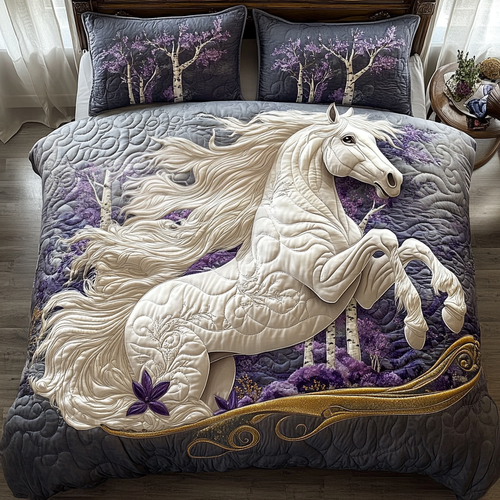 Blossom and Bridle 3-Piece Quilted Bedding Set NCU0DV4808