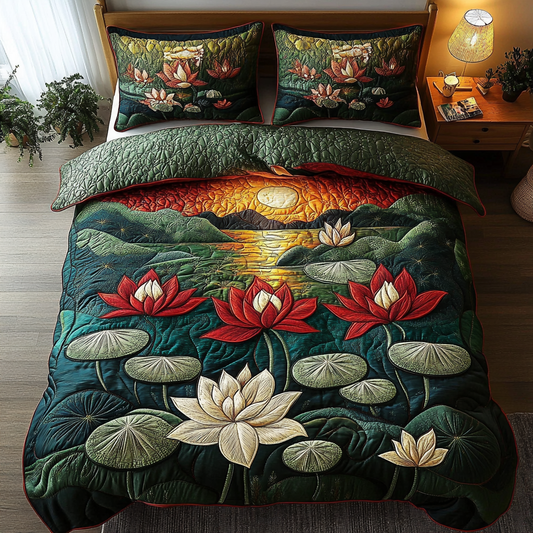 Blossom of Grace 3-Piece Quilted Bedding Set NCU0DK2980