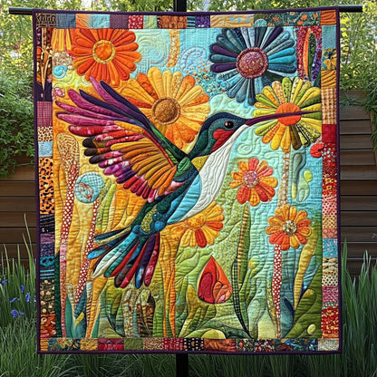 Blossoming Hummingbird Quilted Blanket NCU0PT6101