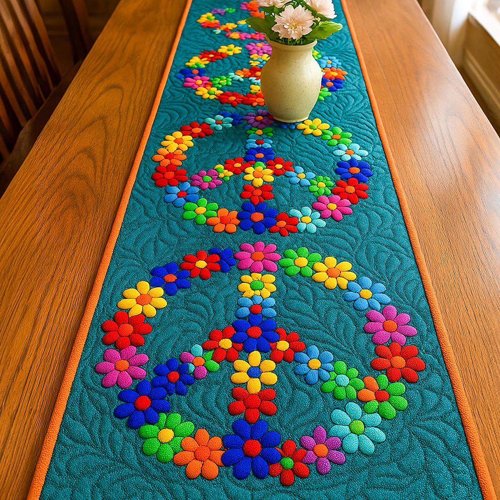 Blossoming Peace Quilted Table Runner NCU0NT5326