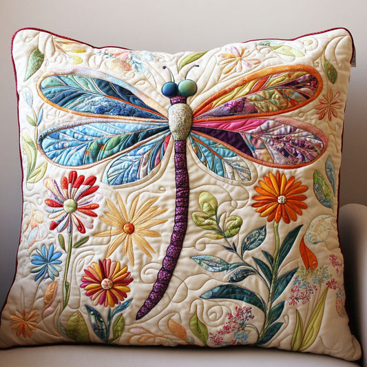 Blossoms and Wings Quilted Pillow Case NCU0PT6638
