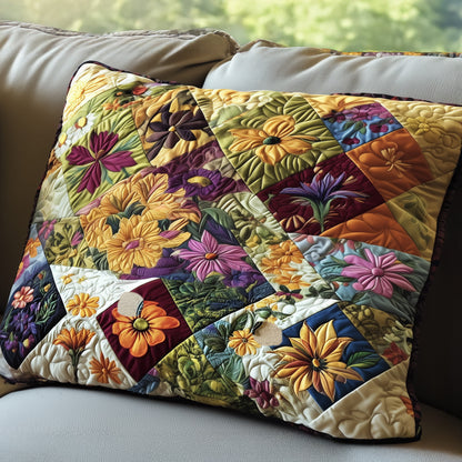 Blossoms and Lace Quilted Bedding Pillow Case NCU0PT4961