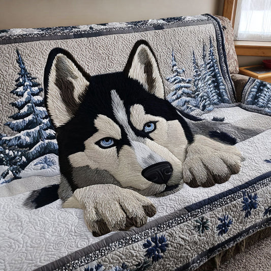 Blue-Eyed Guardian Quilted Sofa Cover NCU0PT9808