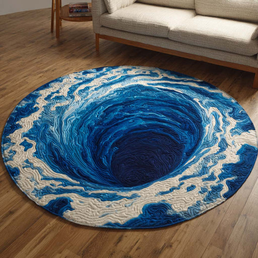 Blue Abyss Quilted Round Mat NCU0NT9914