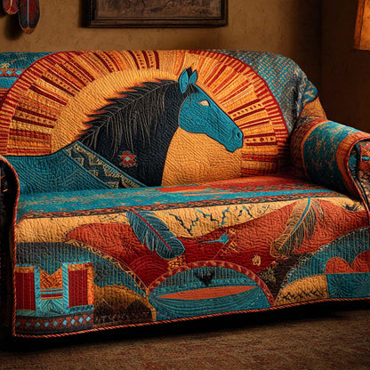 Blue Canyon Stallion Quilted Sofa Cover NCU0XD1829