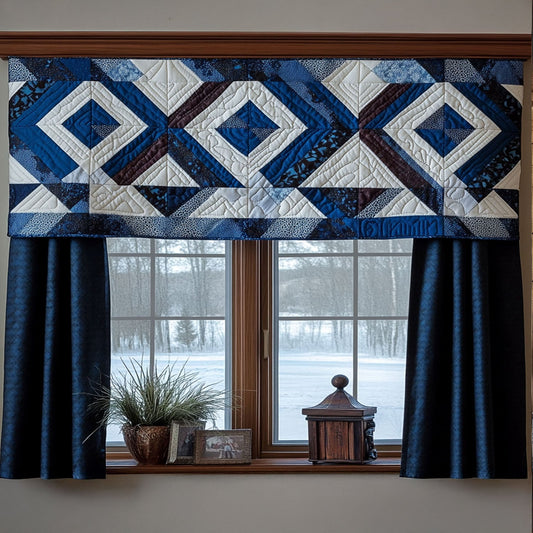 Blue Diamond Harmony Quilted Valance NCU0PT4209