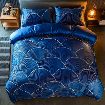 Blue Eclipse 3-Piece Quilted Bedding Set NCU0NT7114