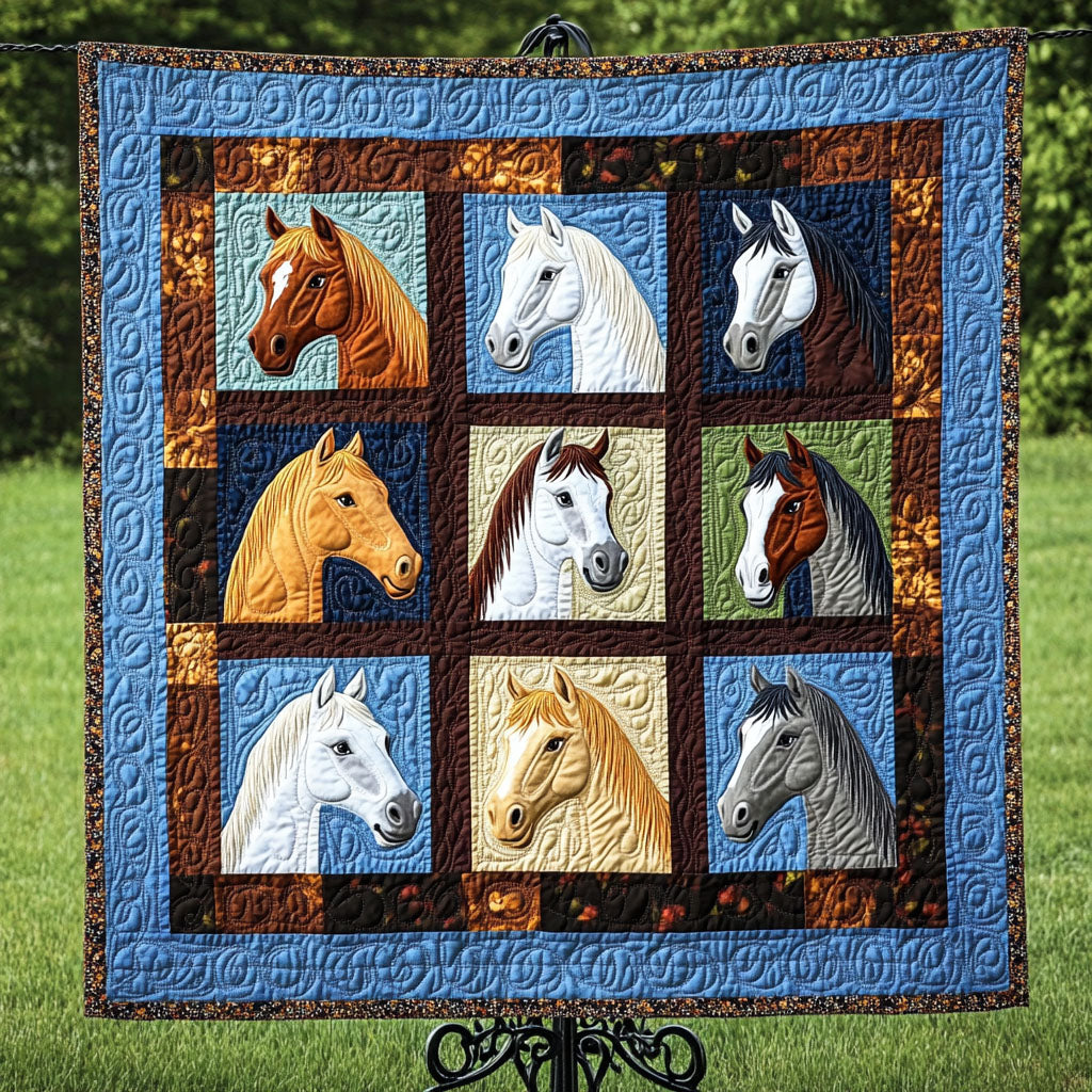 Blue Harmony Quilted Blanket NCU0NT3468