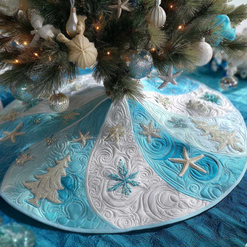 Blue Horizon Christmas Christmas Quilted Tree Skirt NCU0PT10269