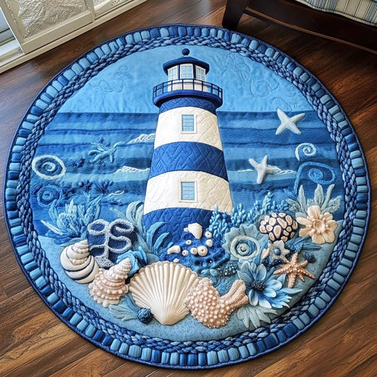 Blue Horizon Light Quilted Round Mat NCU0NT7450