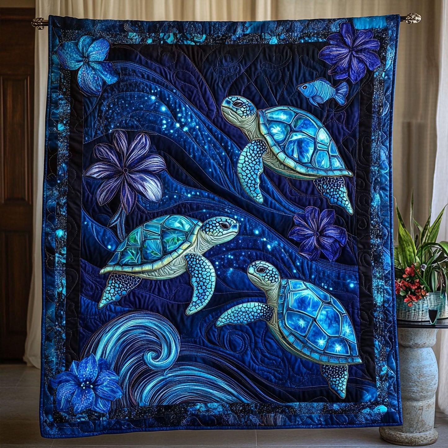 Blue Horizon Quilted Blanket NCU0PT2781