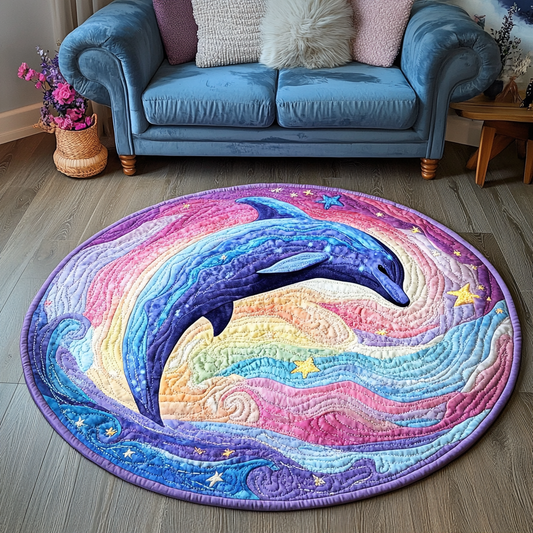 Blue Horizon Quilted Round Mat NCU0DK6983