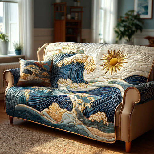 Blue Horizon Quilted Sofa Cover NCU0NT11781