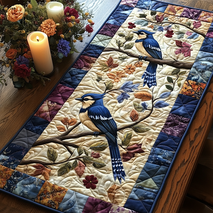 Blue Jay Beauty Quilted Table Runner NCU0DV4718
