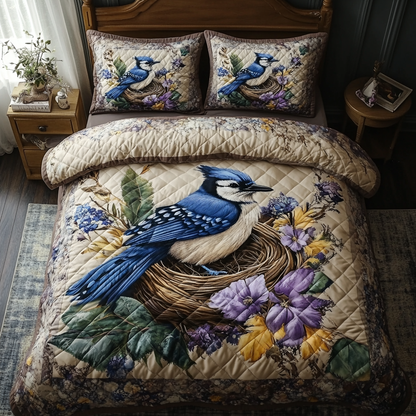 Blue Jay Serenade 3-Piece Quilted Bedding Set NCU0DV4711