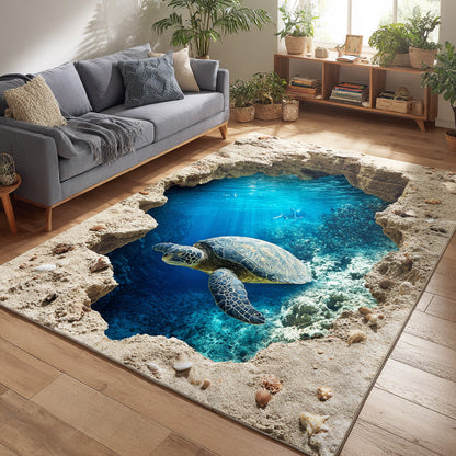Blue Lagoon Escape Area Rug NCU0TV1692