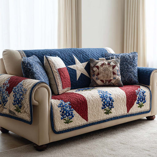 Blue Liberty Quilted Sofa Cover NCU0XD2259
