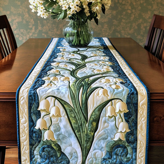 Blue Lily Elegance Quilted Table Runner NCU0NT6062