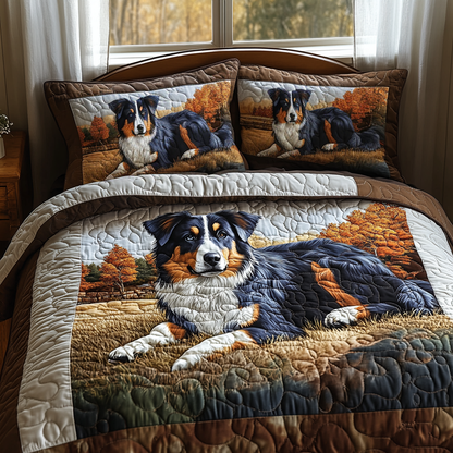 Blue Merle Dreams 3-Piece Quilted Bedding Set NCU0DV4311