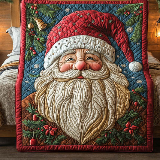 Blue Night Santa Quilted Blanket NCU0XD698
