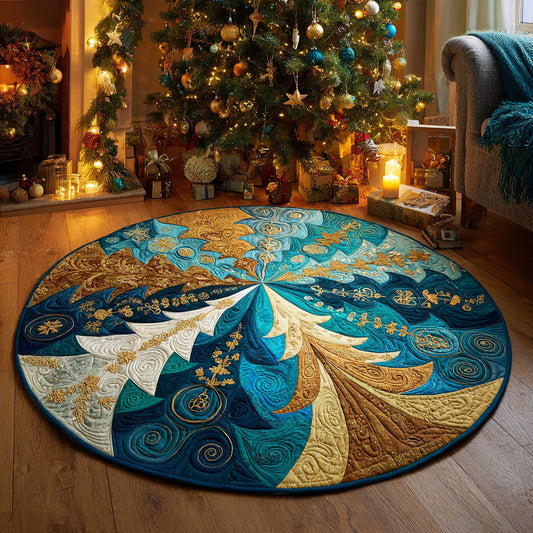 Blue Pines Quilted Round Mat NCU0TV415