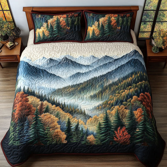 Blue Ridge Beauty 3-Piece Quilted Bedding Set NCU0PT6588