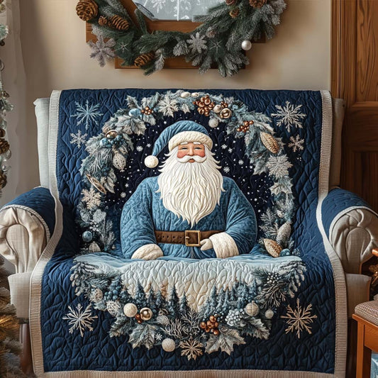 Blue Santa Night Quilted Sofa Cover NCU0NT10739