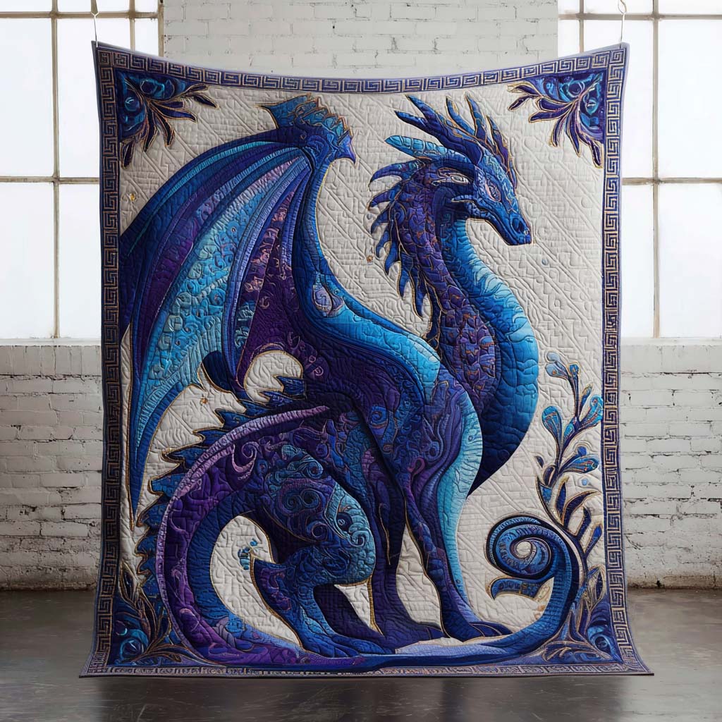 Blue Serenity Quilted Blanket NCU0NT9649