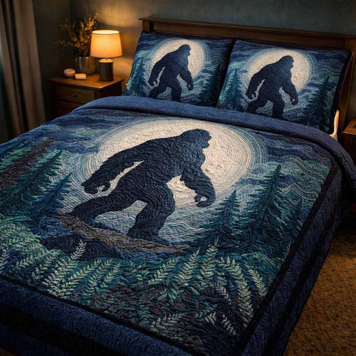 Blue Stalker 3-Piece Quilted Bedding Set NCU0XD2489