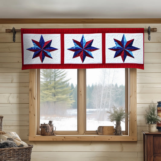 Blue Starry Quilted Valance NCU0NT6657