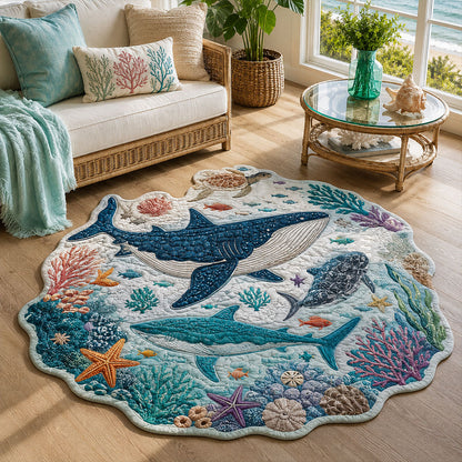 Blue Tide Majesty Custom Shape Area Rug NCU0PT11959