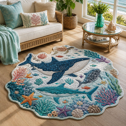 Blue Tide Majesty Custom Shape Area Rug NCU0PT11959
