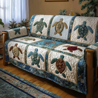 Blue Tide Turtle Quilted Sofa Cover NCU0NT11685